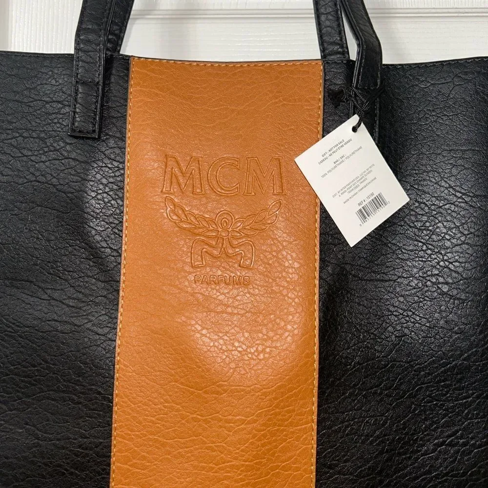 MCM, black and cognac tote Authentic GWP